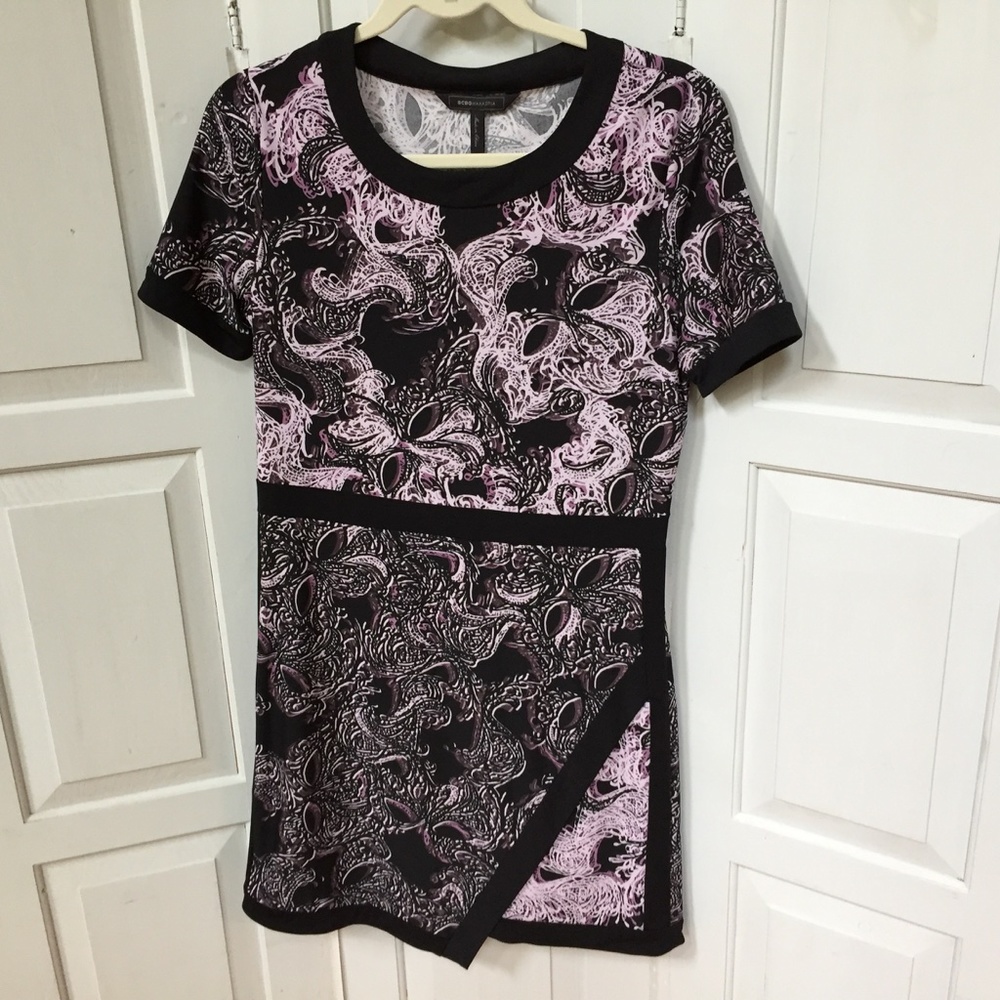 BGBGMaxAzria Purple & Black Paisley Dress - Picture 10 of 15